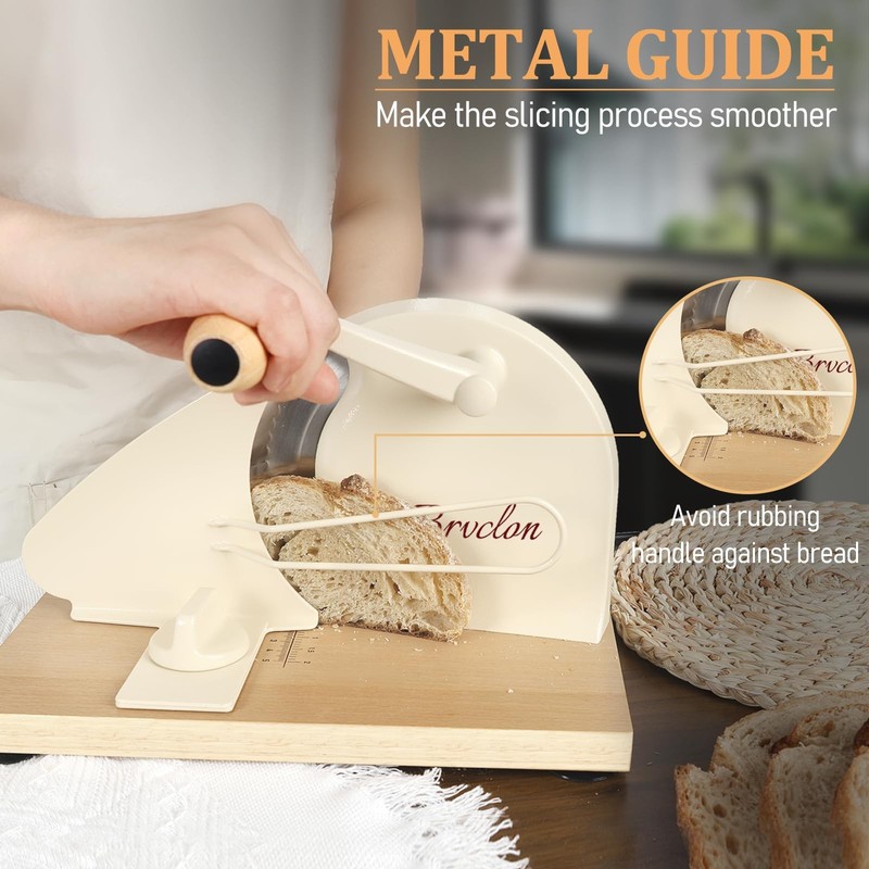 Manual Bread Slicer Adjustable Thickness Stainless Steel Blade MBQPJ Brvclon gallery