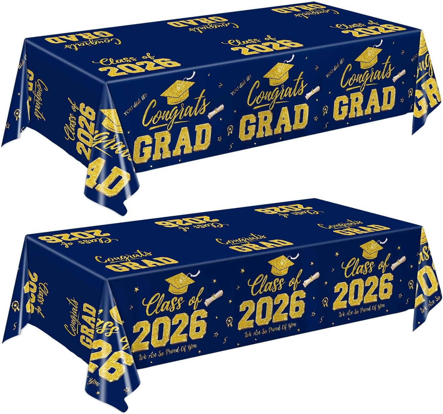 Graduation Decorations 2026, 2 Pack Graduation Tablecloths, Congrats Grad Dispos gallery