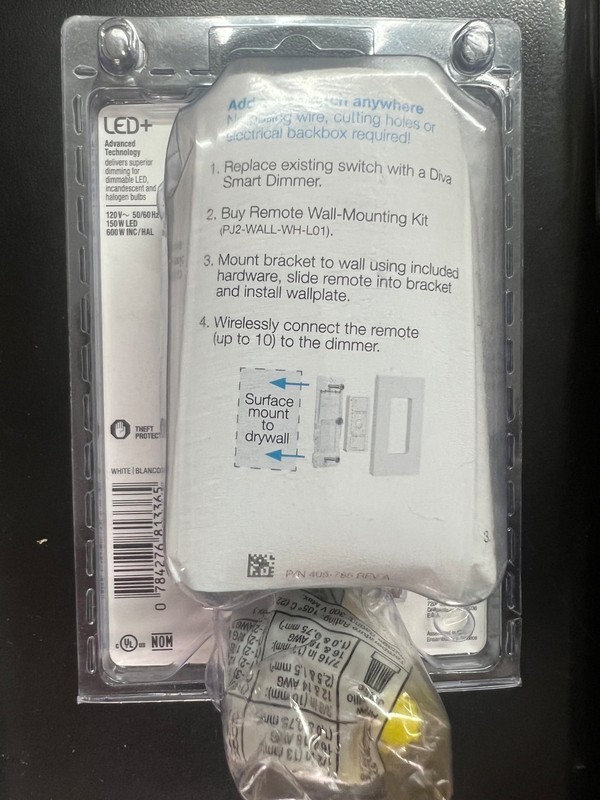 Lutron DIVA Caseta Smart LED+ Dimmer DVRF-6L-WH-R 3365 gallery