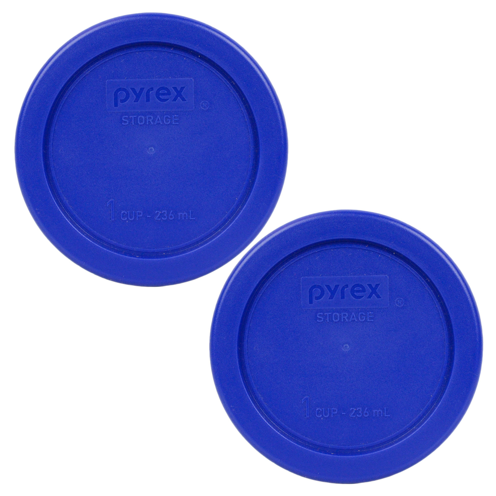 Pyrex 4" Cobalt Blue Lid Replacement Storage Cover 2 Pack For 1 Cup Bowl 7202-PC gallery