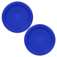 Pyrex 4″ Cobalt Blue Lid Replacement Storage Cover 2 Pack For 1 Cup Bowl 7202-PC