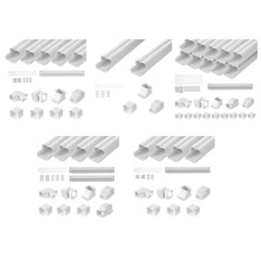 3″ W Line Set Cover Kit For Mini Split Central Air Conditioner Decorative PVC