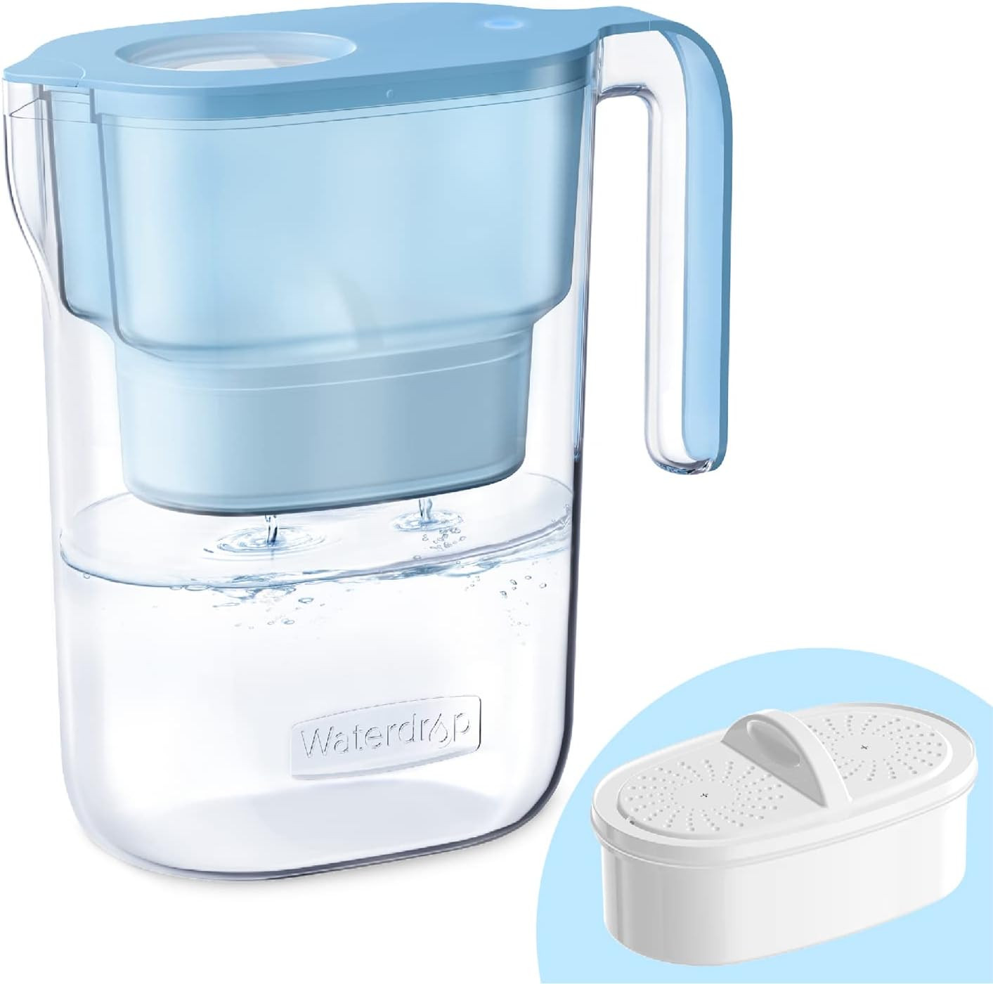 Waterdrop Water Filter Pitcher with 1 Filter, 5X Times Lifetime, Lasts 200 Gallo gallery