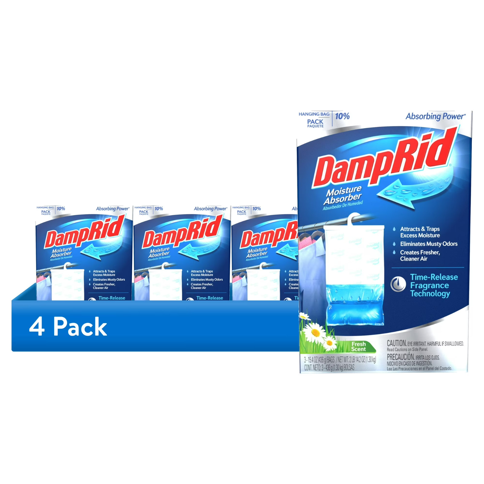 (4 pack) DampRid Fresh Scent Hanging Moisture Absorbers, 3 Count,Free ship gallery