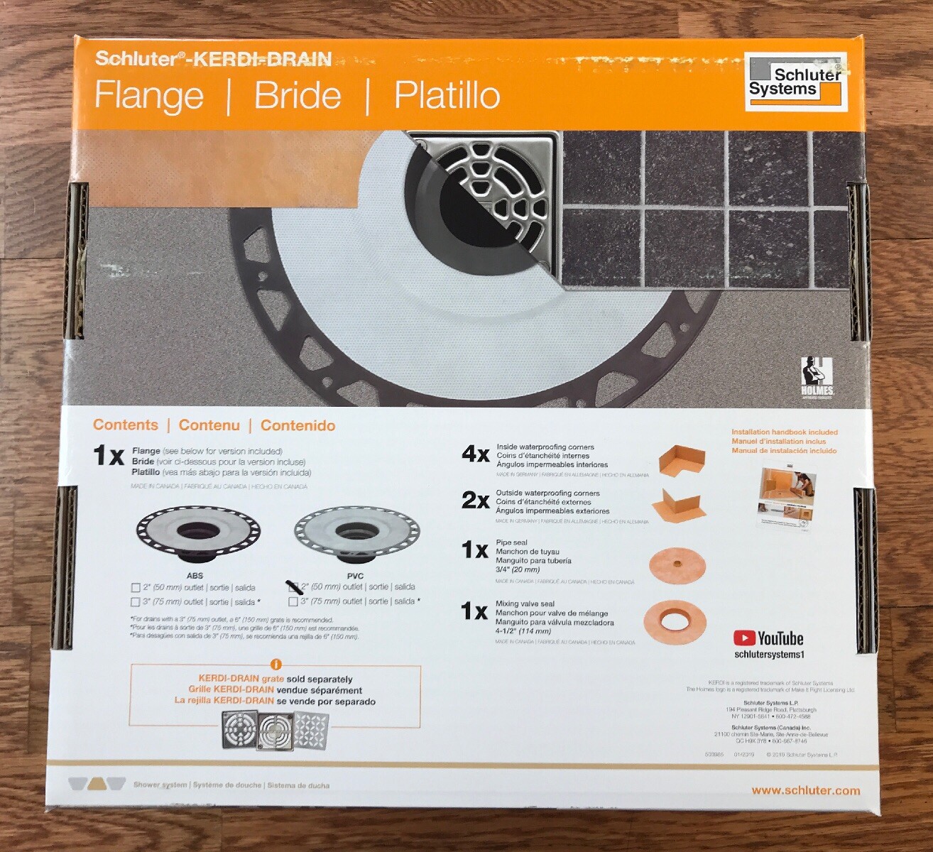 Schluter Kerdi Shower Drain Style Kit Floral Brushed Stainless Steel PVC gallery