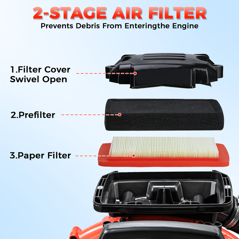 Backpack Leaf Blower Gas Powered Snow Blower 907CFM 246MPH 75.6CC 2-Stroke 4.7HP gallery