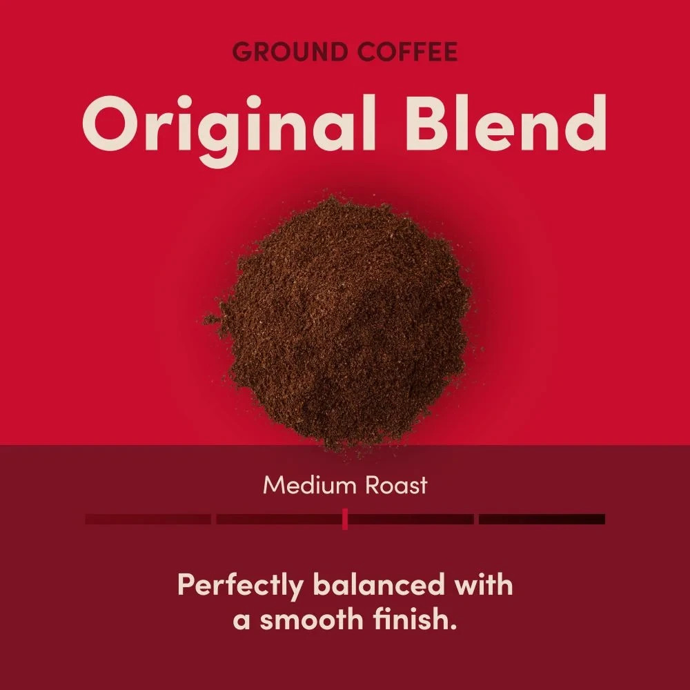 Tim Hortons Original Blend Ground Coffee, 100% Arabica Medium Roast, 12oz Bag gallery
