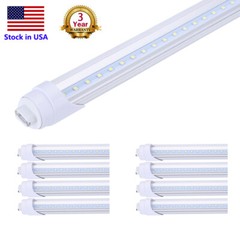 2 Pin R17D 8FT T8 LED Tube Light Replace F96T12/CW/HO 100W Fluorescent Tubes 8PK