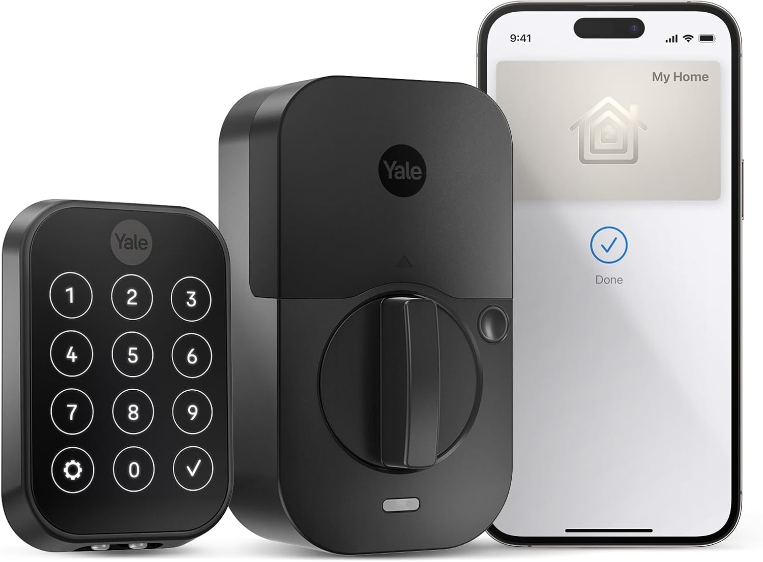 Yale Assure Lock 2 Plus Apple Home Keys Deadbolt Wi-Fi Smart Keyless Entry Black gallery