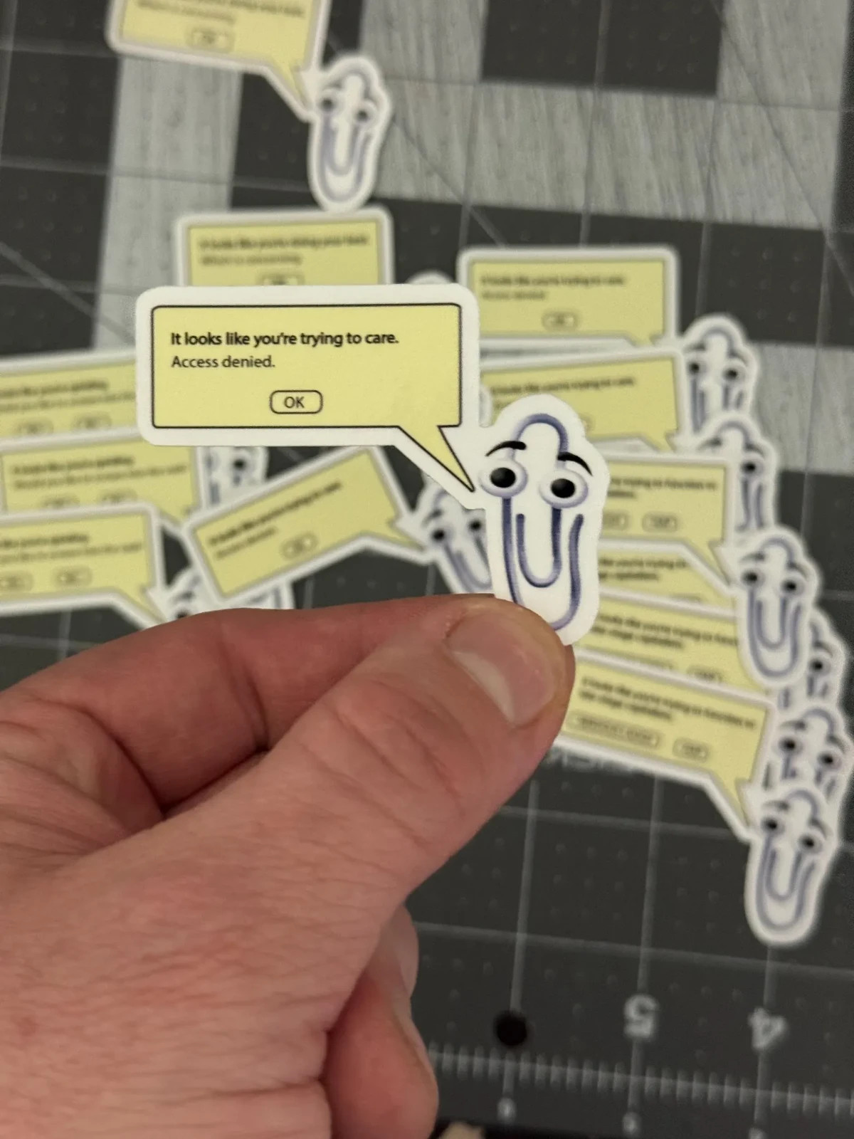 Funny Clippy Meme Sticker Pack Vinyl Decal Sticker 4-Pack Sarcastic Office Humor gallery