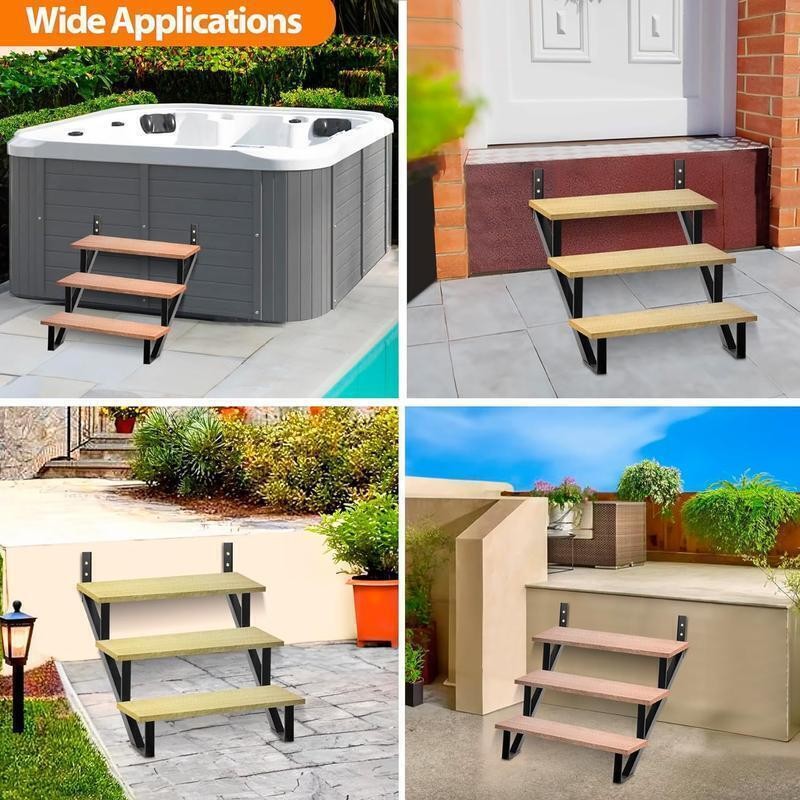 Steel Stair Step Riser 2PC 3 Step Stair Stringers for Deck Steel Stair Stringer gallery
