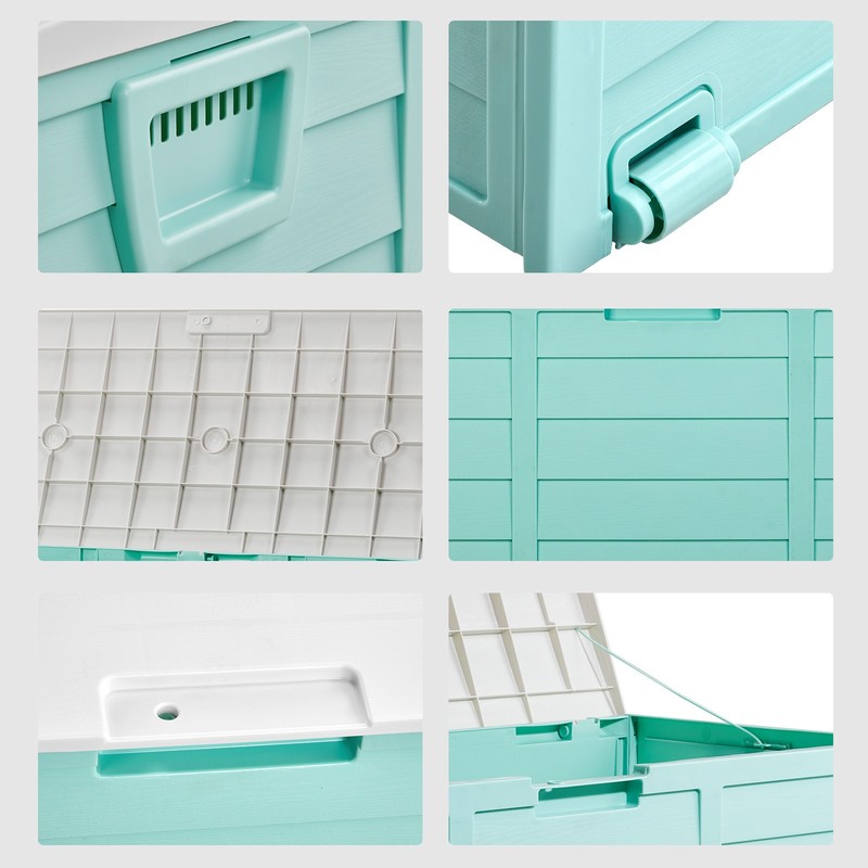 Storage Box 75GAL Tool Case Cushion Organizer with Wheels for Outdoor Garden gallery