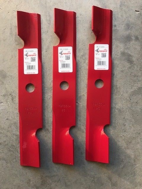 3 Pack HD Hi Lift Blades for 48" Exmark 103-6401 103-6401-S 16-1/4" USA MADE gallery
