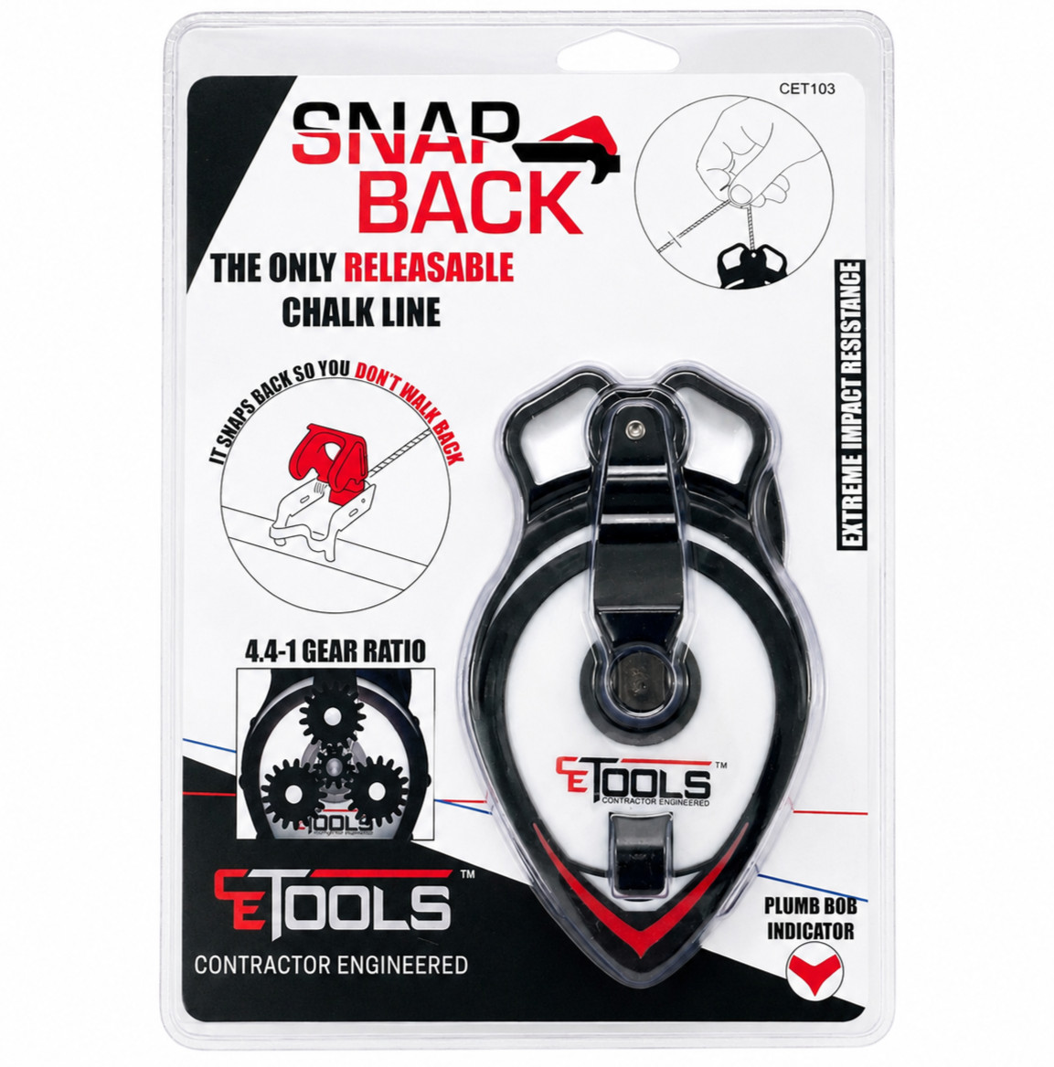CE Tools CET103 Nylon SnapBack Braided Chalk Line with Releasable Tip 50 ft. gallery