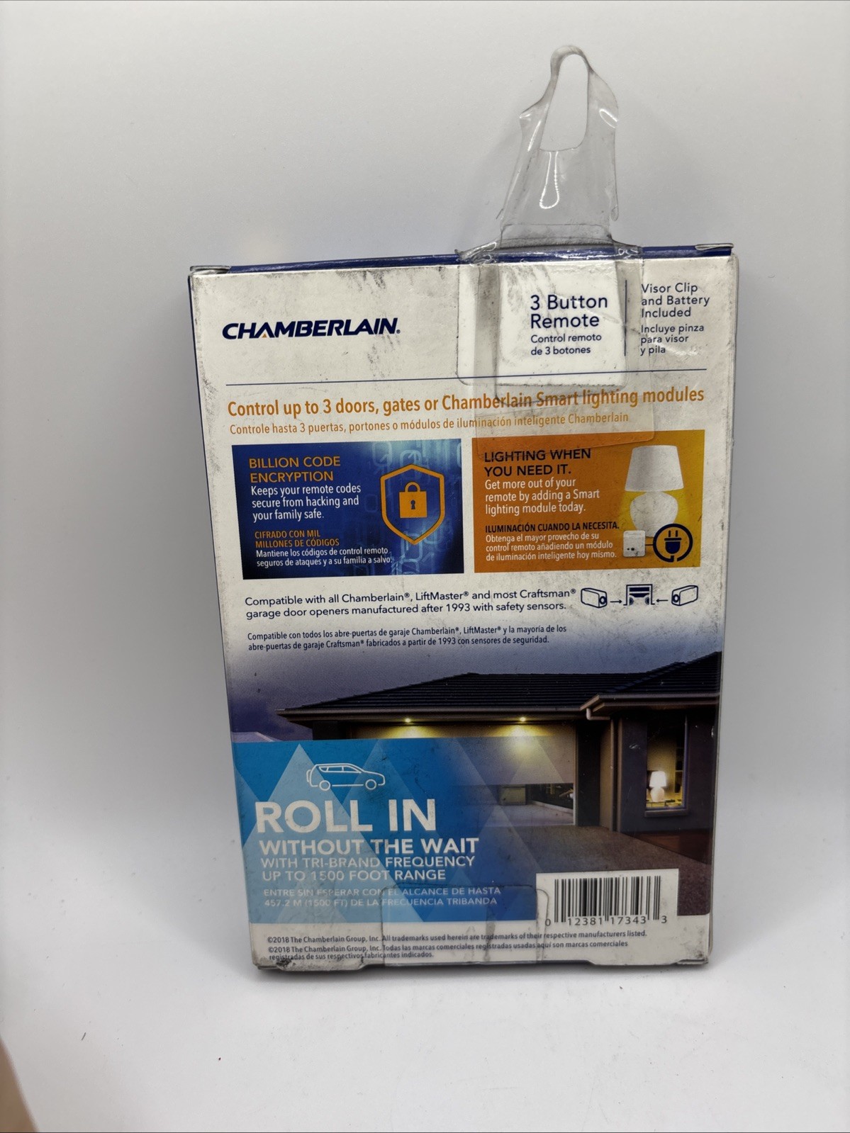 Chamberlain 953EV-P2 3 Button Garage Door Remote Black New gallery