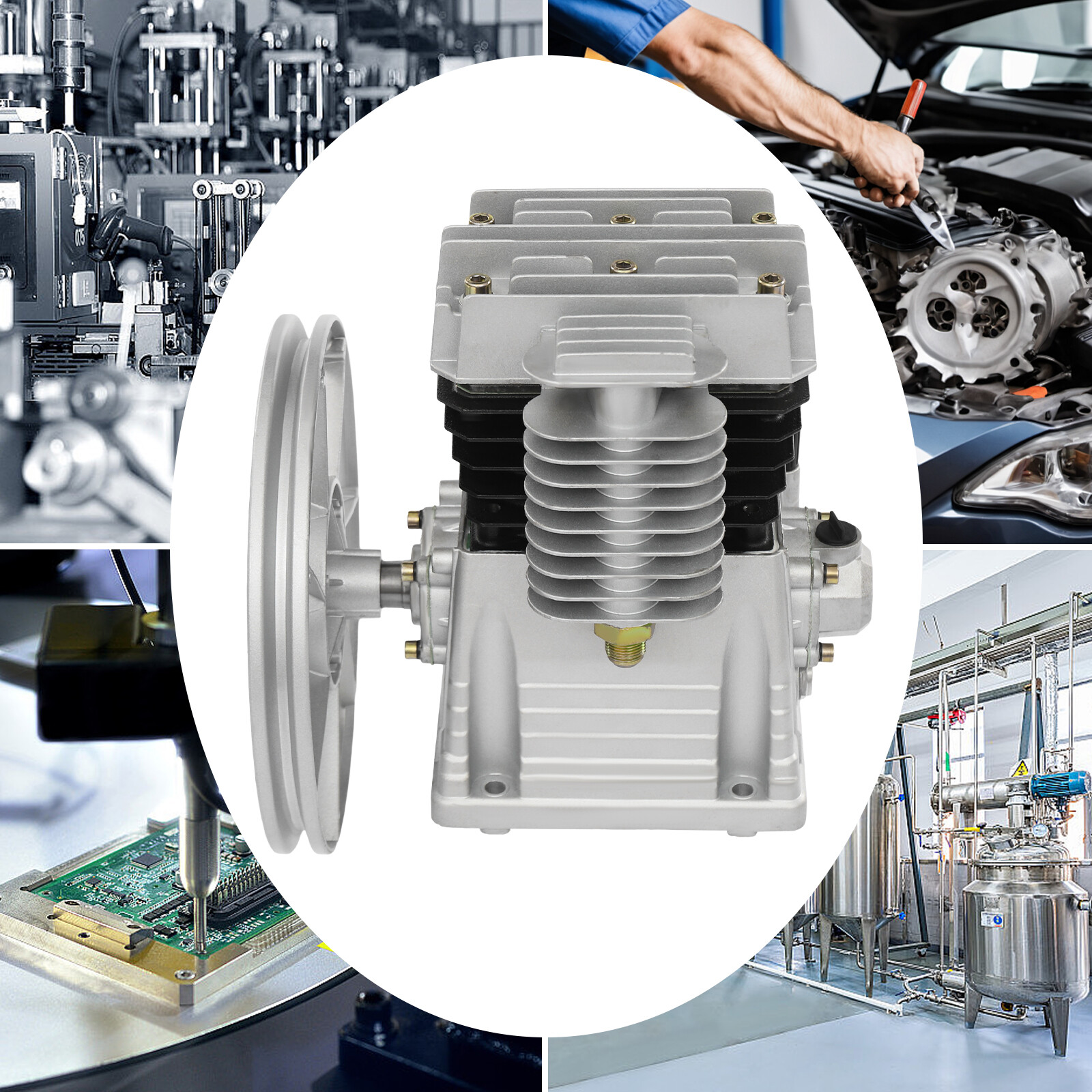 Air Compressor Pump Head Single Stage Twin Cylinder Air Compressor Pump Head gallery
