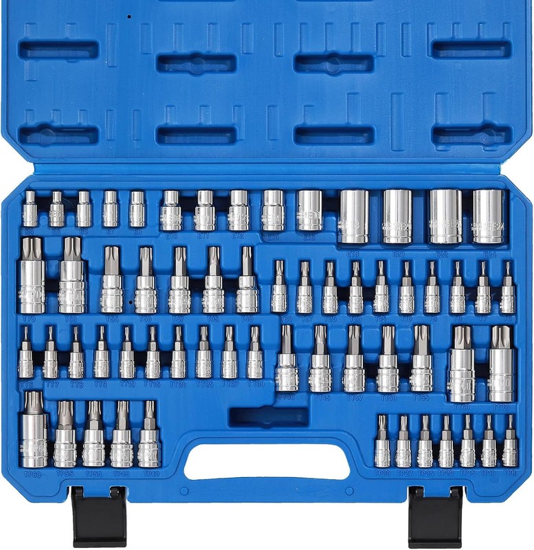 Master Torx Bit Socket and Female External Torx Socket Set, CR-V&S2 Steel 60PCS gallery
