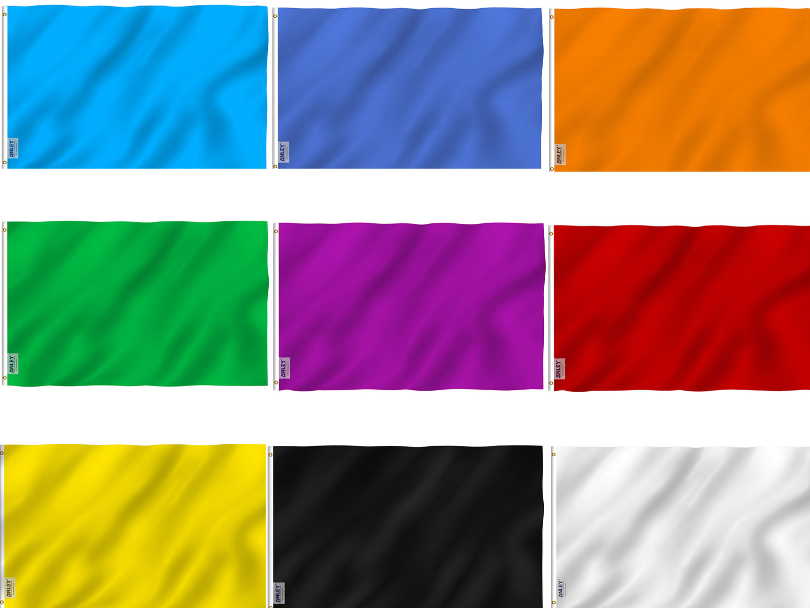 Anley Fly Breeze 3x5 Foot Solid White Flag - Plain White Flags & More Color gallery