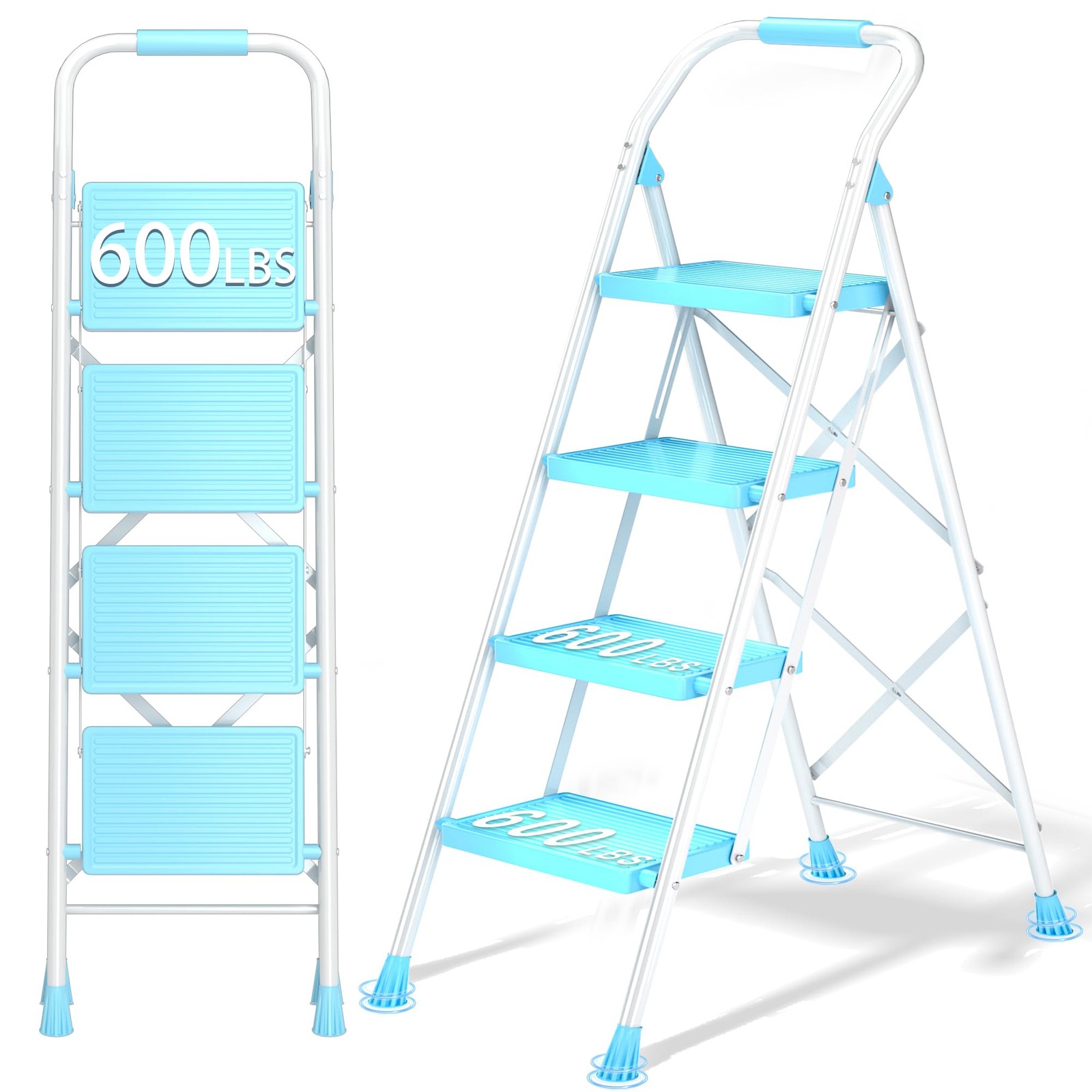 Step Ladder Foldable Folding Stool - for Home Adults Kitchen 4 Stepping Exten... gallery