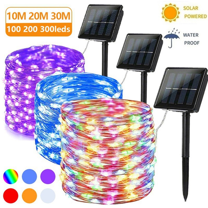 Outdoor Solar String Lights Christmas Fairy Garden Decorations Lamp 100-300LED gallery