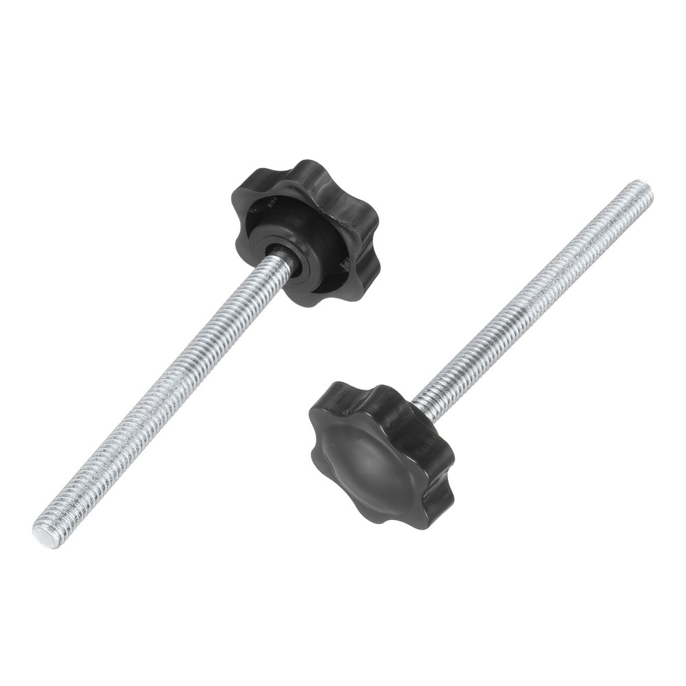 2Pcs 5/16"-18 Star Knobs 3.7" Stud Plastic Male Thread Clamping Hand Knob