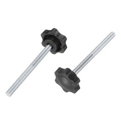 2Pcs 5/16″-18 Star Knobs 3.7″ Stud Plastic Male Thread Clamping Hand Knob