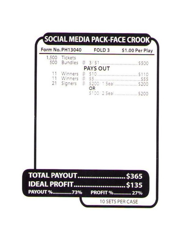 Pull Tab Ticket -Jars - Game - Holder - 5 PACK - Jars Media - 500 ct ea gallery