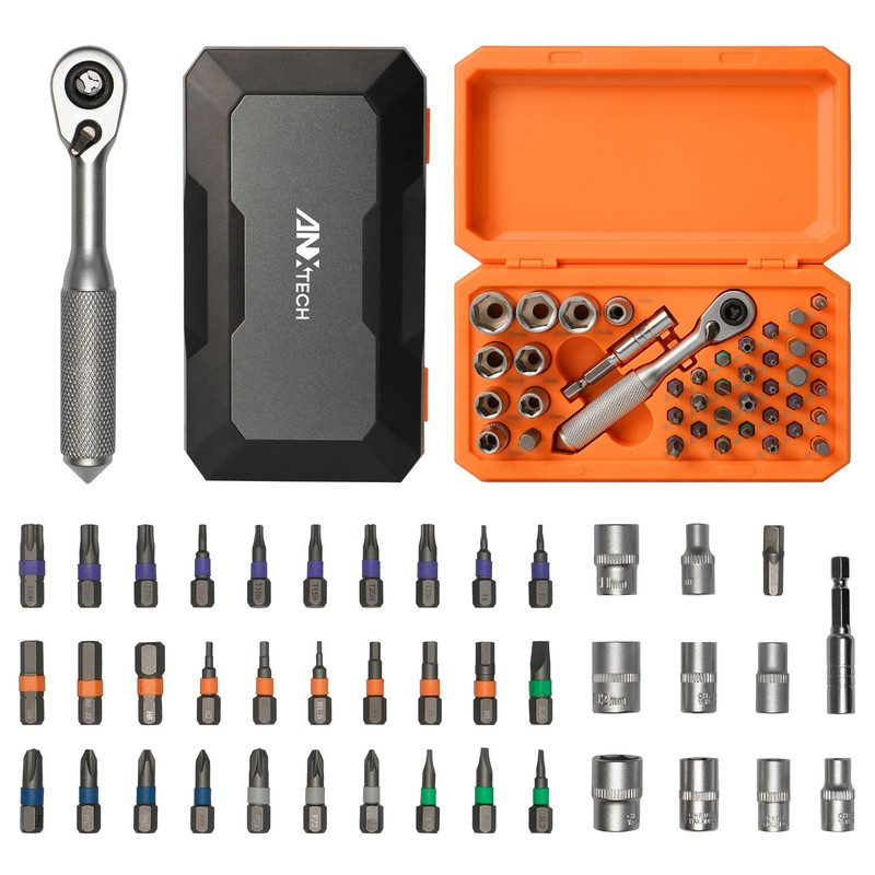 42 Piece Precision Ratchet Screwdriver Set Repair Tool Kit Torque Wrench Sockets gallery