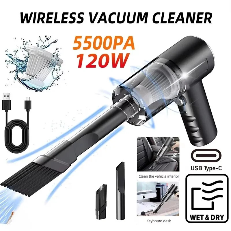120W Cordless Handheld Vacuum Cleaner Small Mini Portable Car Auto Home Wireless gallery