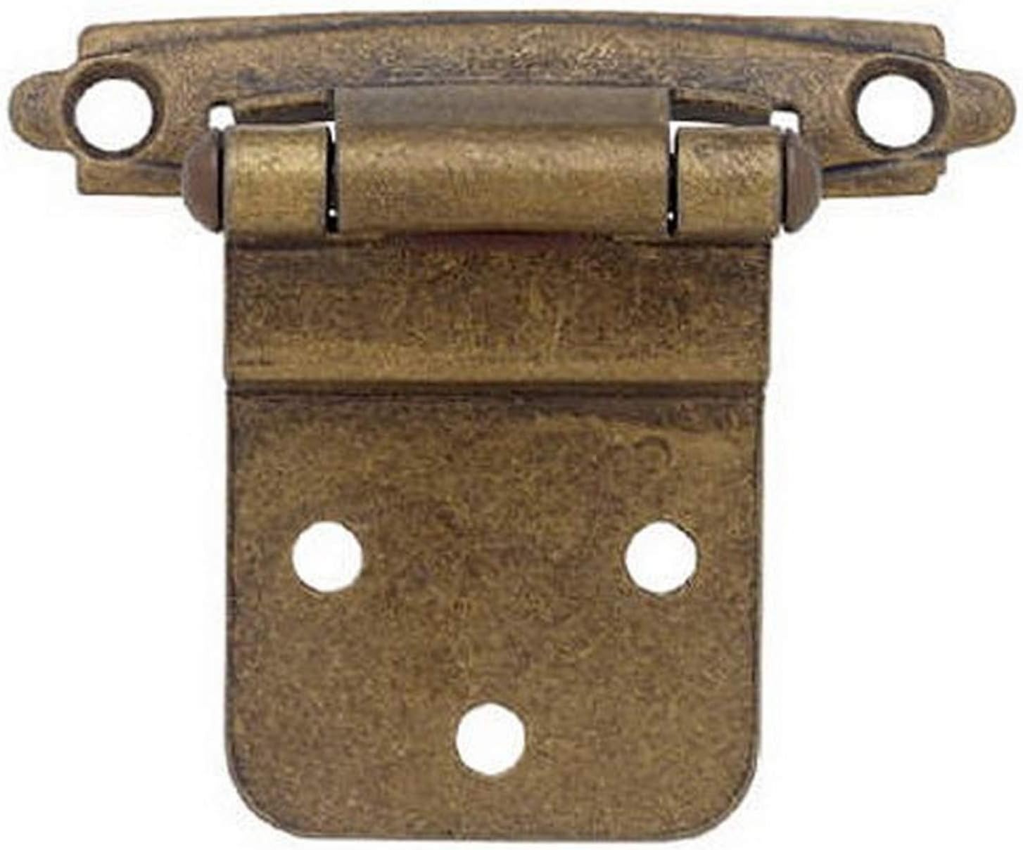 Cabinet Hinges Self Closing 3/8" Offset Hardware Antique Brass H0104 Pair gallery
