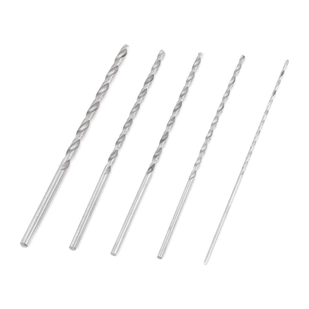 5 Size Extra Long Drill Bit Set 150mm HSS Straight Shank 2-5mm Diameter Wood gallery