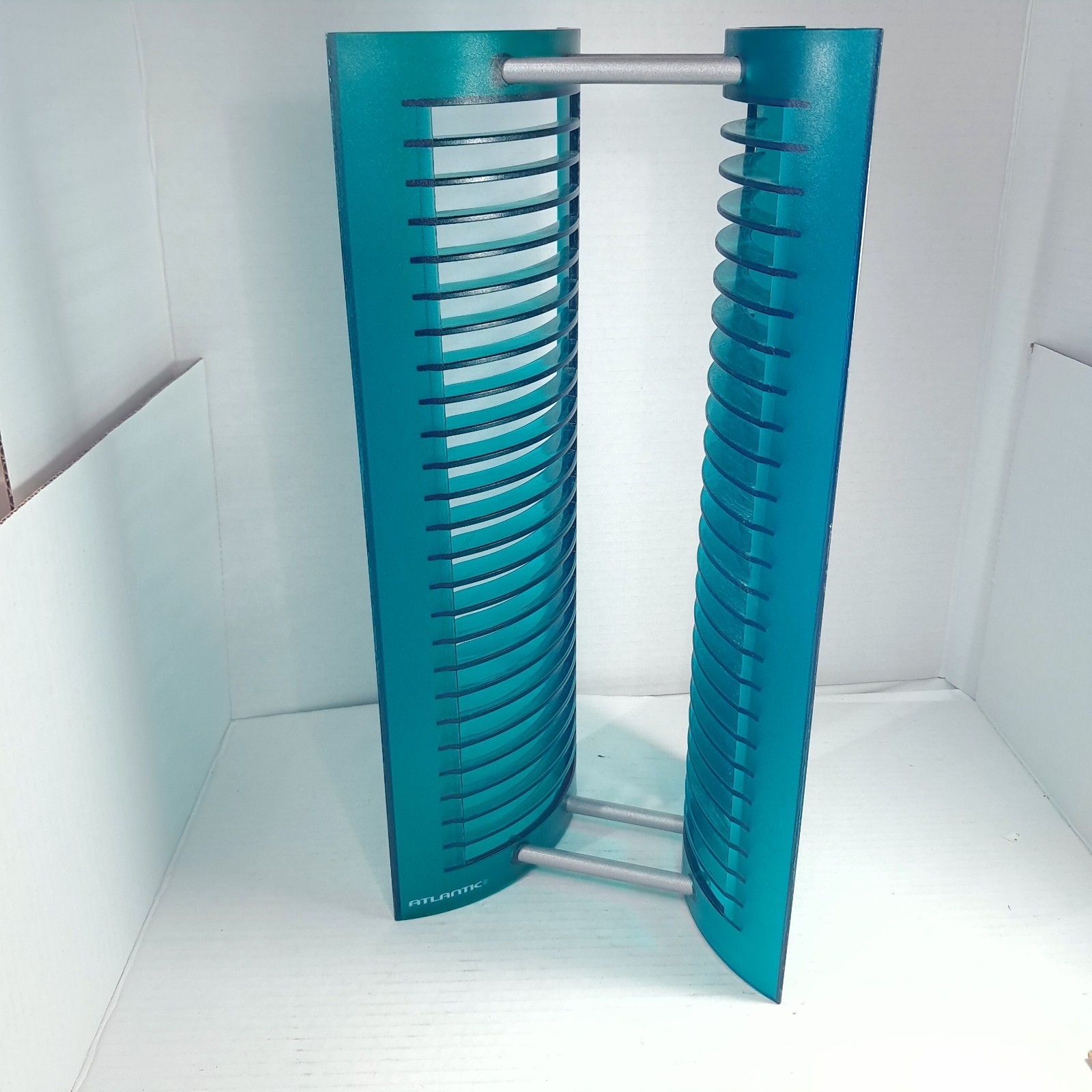 Atlantic CD Tower Rack Holder Futuristic Modern Atomic Turquoise Green teal gallery