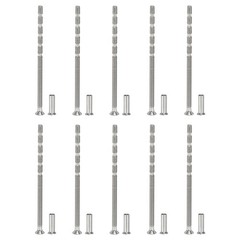 10 Set M4x80 Cabinet Screw Flat Countersunk Break Away Screw with Sleeve