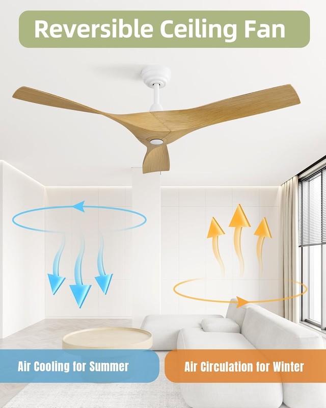 Modern Bedroom Ceiling Fan W/Remote & 6 Speed Timer Reversible DC Indoor Outdoor gallery