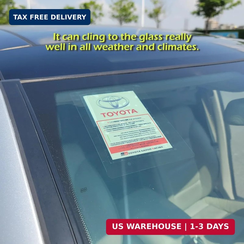 Windshield Sticker Applicator Electrostatic Film for Easy Application, Removal a gallery