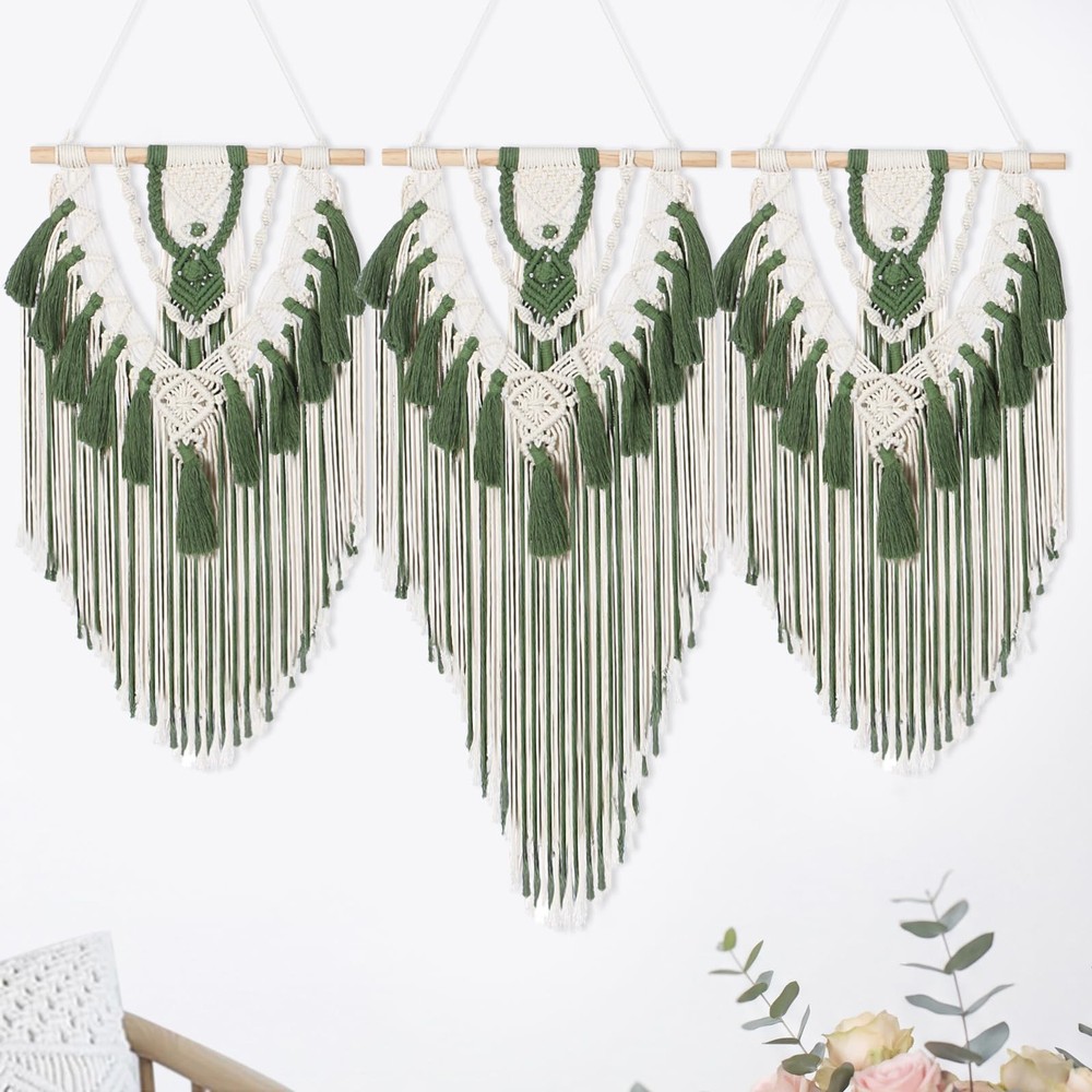 Large Boho Macrame Wall Hanging Wall Decor Bohemian Woven Handmade Tapestry w