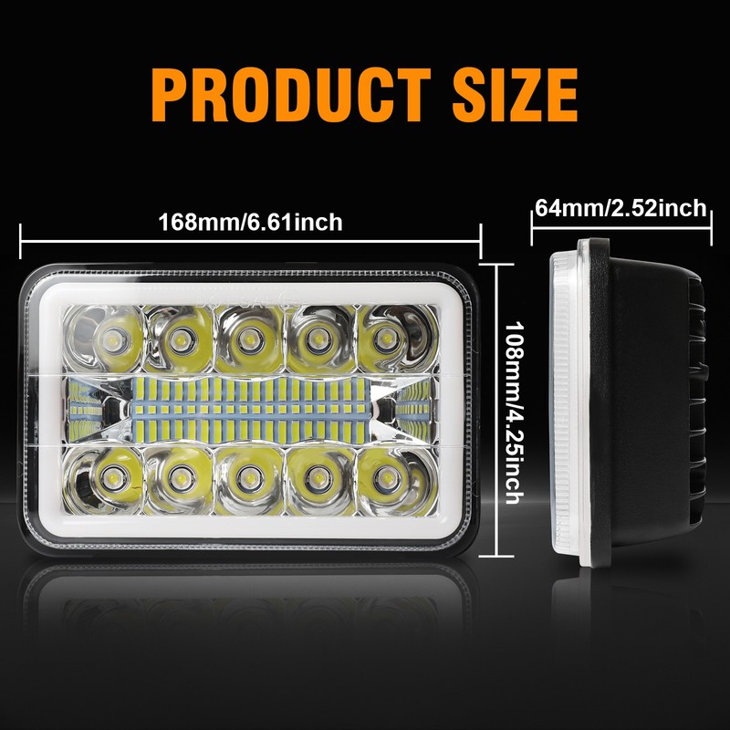 80W Led Headlights for John Deere 4300 4400 4410 4500 4600 4610 4700 4710 gallery