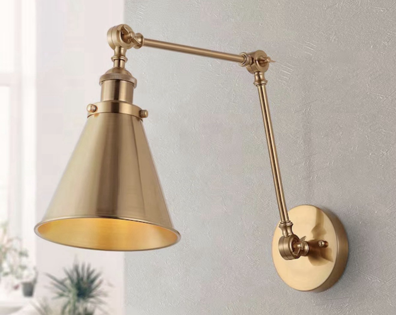 JONATHAN Y Lighting JYL7461 Rover Single Adjustable Wall Sconce - Brass - New gallery