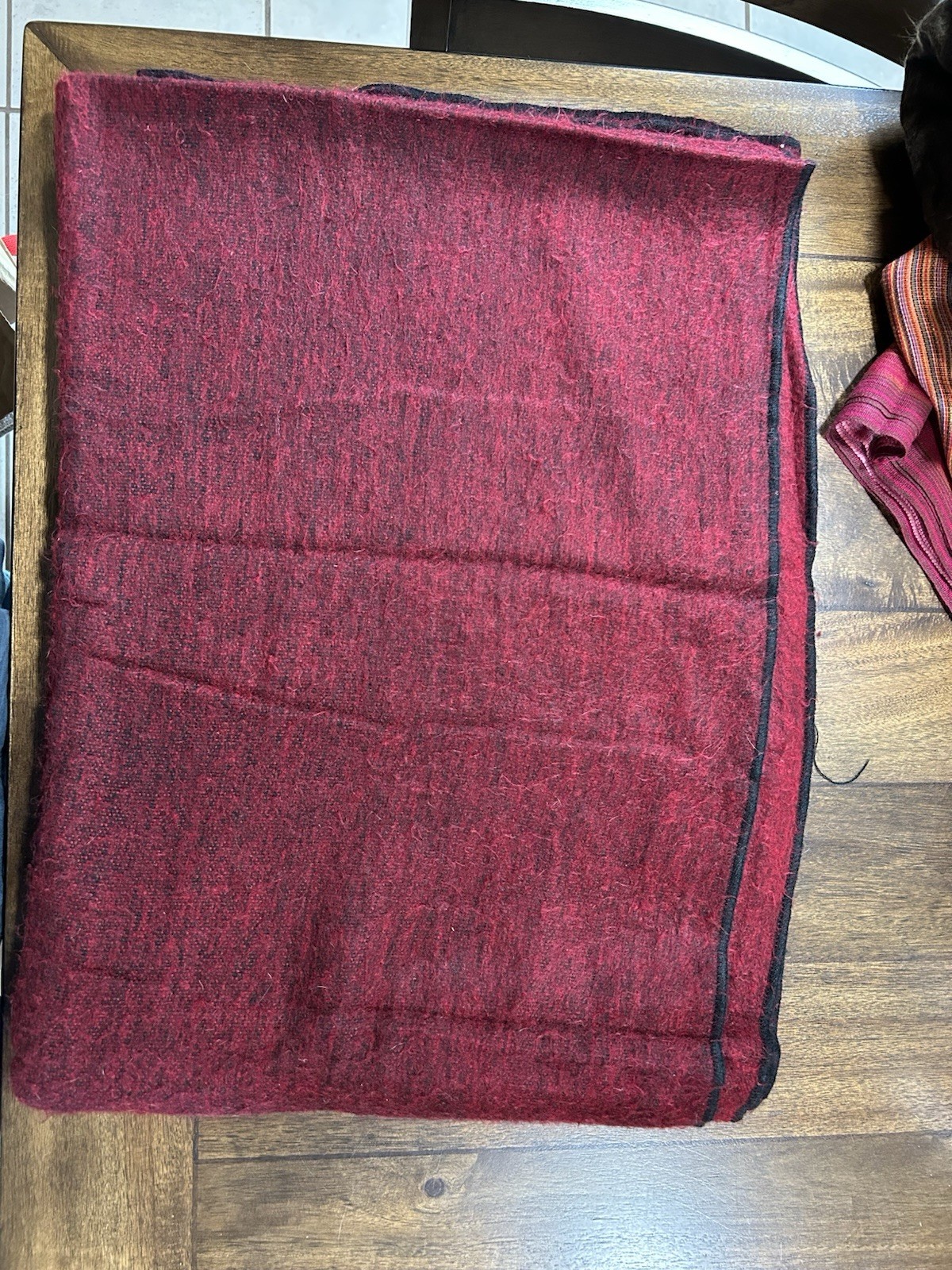 Red Alpaca Wool Blend Blanket gallery
