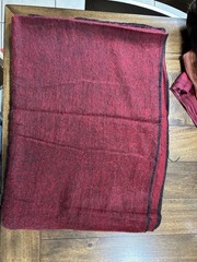 Red Alpaca Wool Blend Blanket