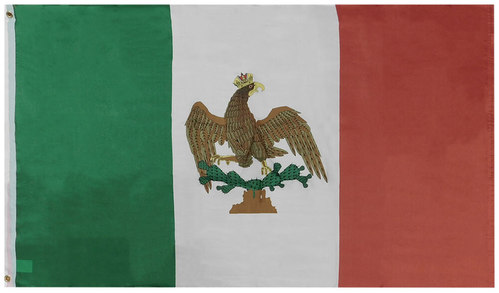 First Mexican Empire Flag, Unique Design, 3x5Ft / 90x150 cm size 100D gallery