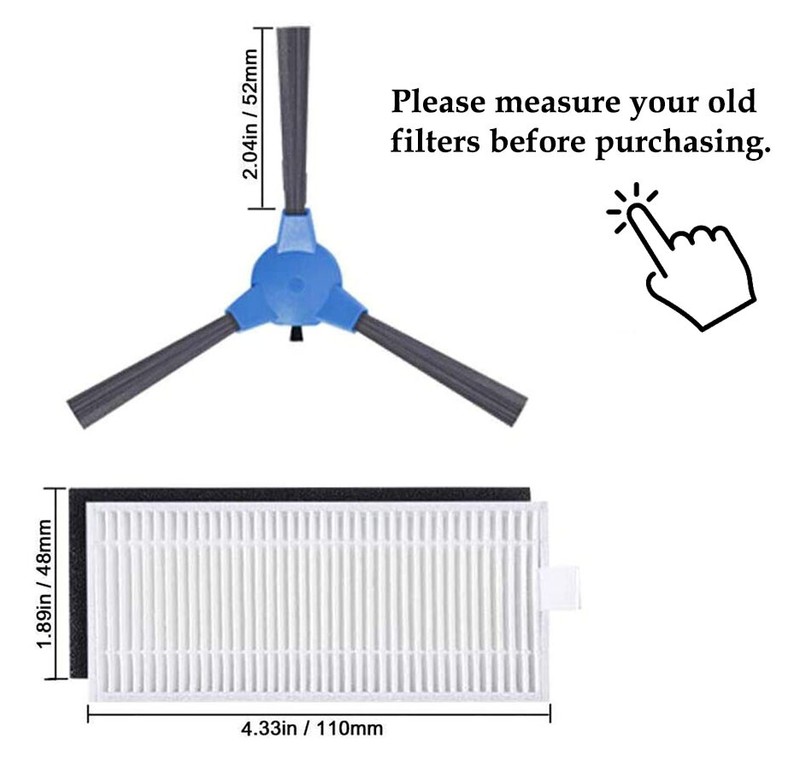Replacement Parts for ionvac SmartClean 2000 Robovac Accessories Filter Brushes gallery