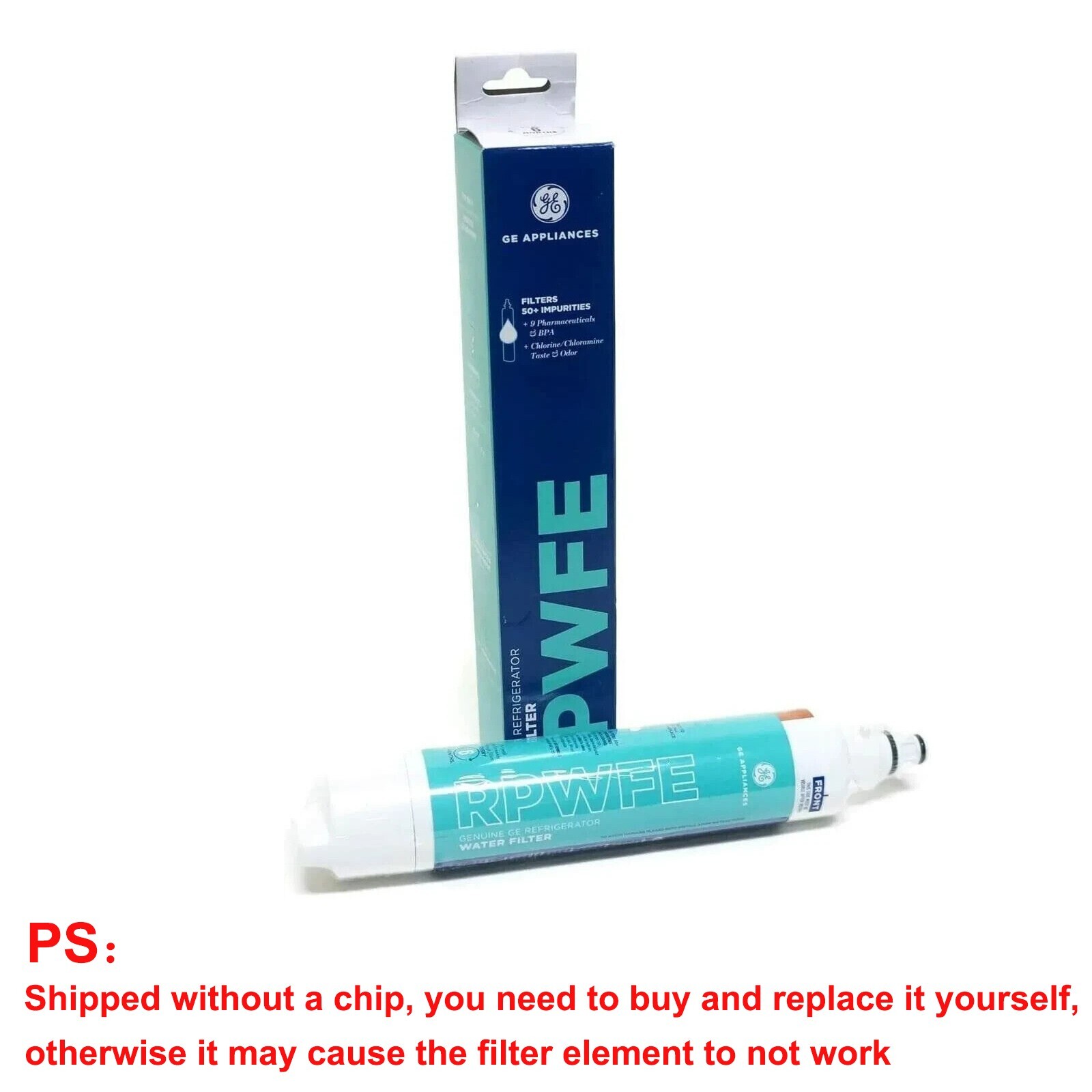 GE RPWFE Refrigerator Water Filter Household Fridge Cartridge Filter（No chip) gallery
