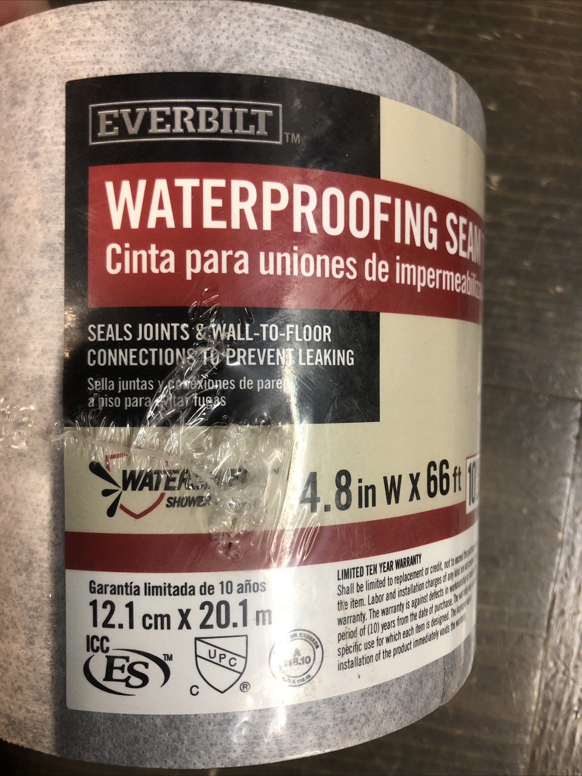 LOT OF 2 - Everbilt Watershield Shower System 66 ft. x 4-3/4 in. gallery