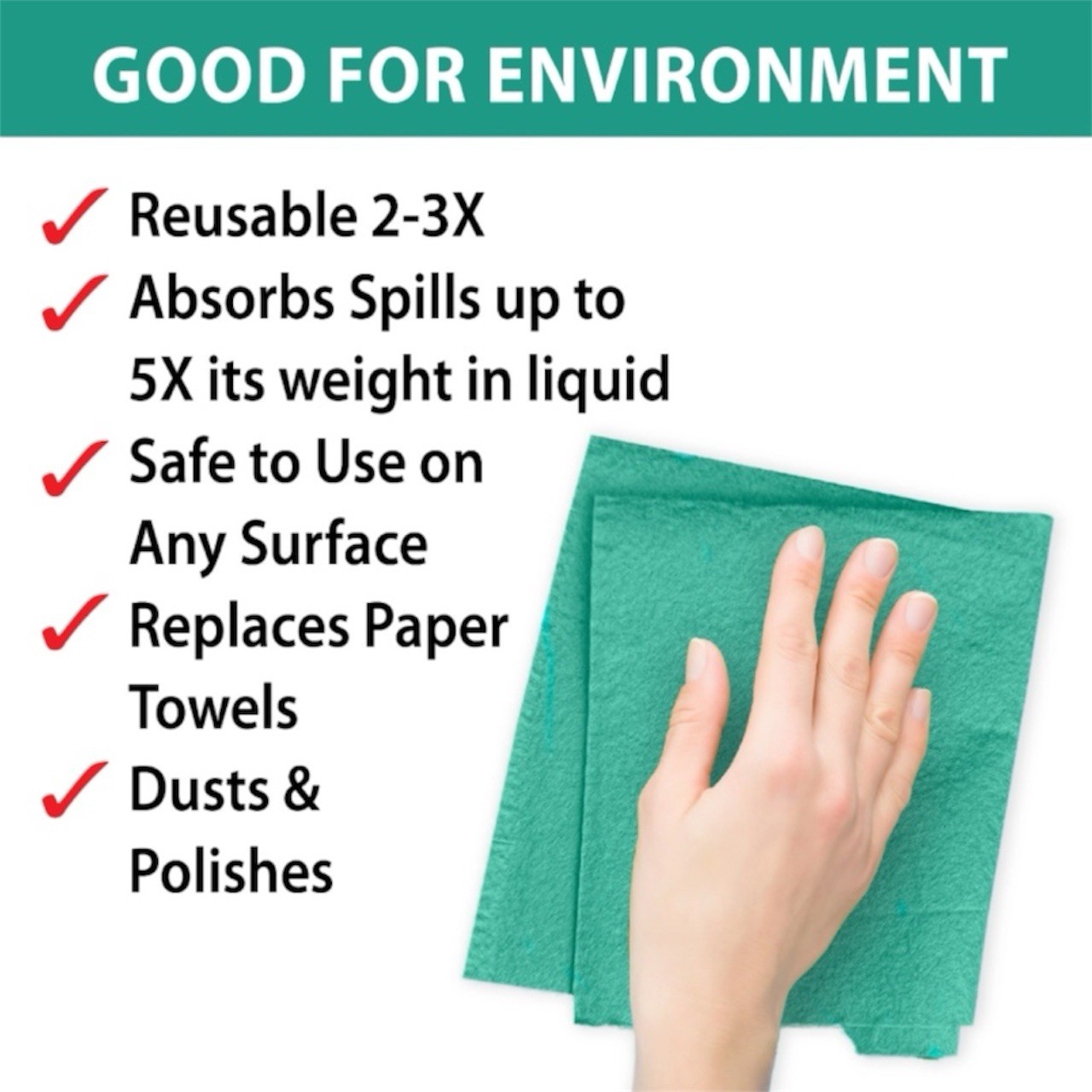 SANI 360° Towel Might Reusable Absorbent Towels, 15 Sheets gallery
