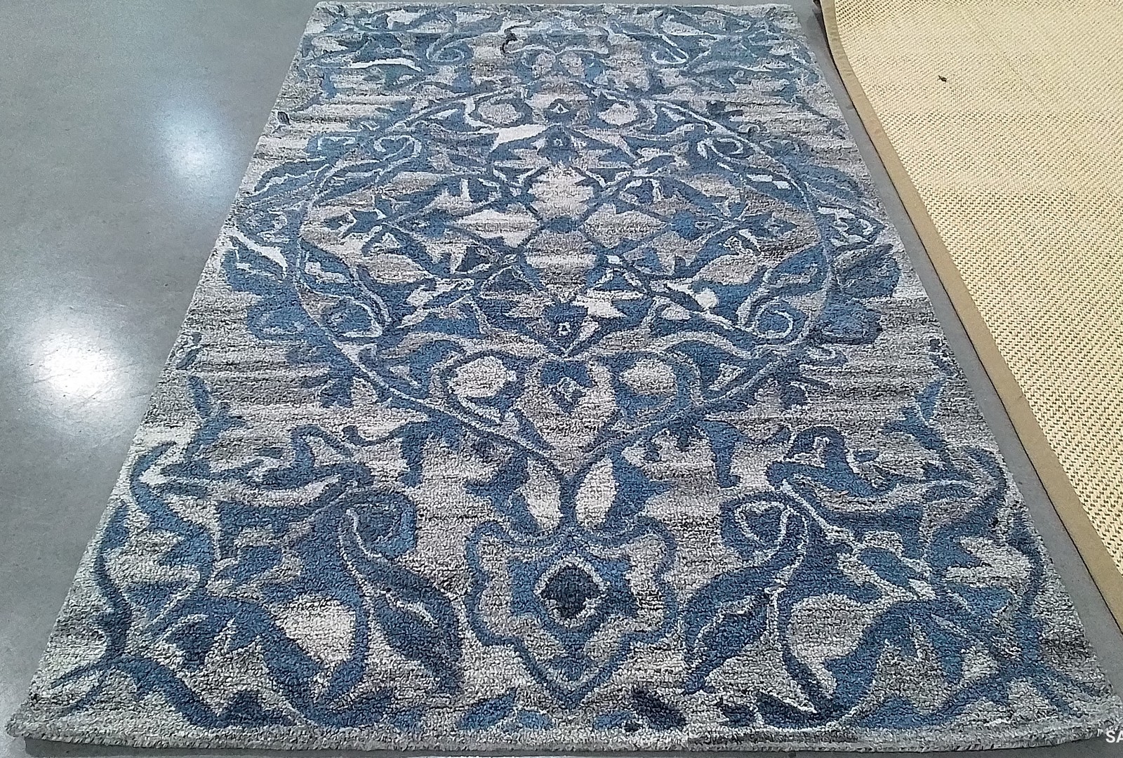GREY / BLUE 5'-0" x 8'-0" Back Stain Rug, Reduced Price 1172792737 ABT608F-5 gallery
