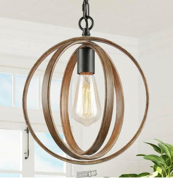 Lora Collection 11 in. 1-Light Black Modern Farmhouse Artisan Iron Globe Pendant gallery