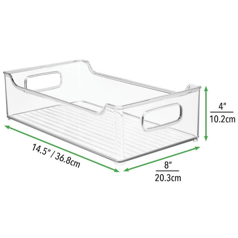 mDesign Wide Plastic Kitchen Storage Container Bins with Handles -Organization gallery
