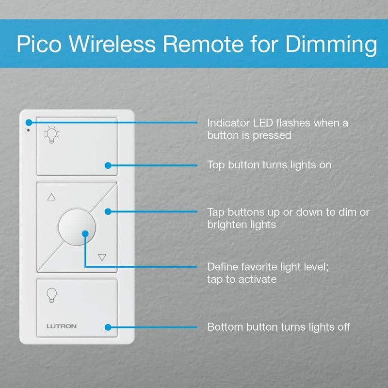Lutron Pico Remote Control Light Switch for Caseta Wireless Dimmer Light Almond gallery