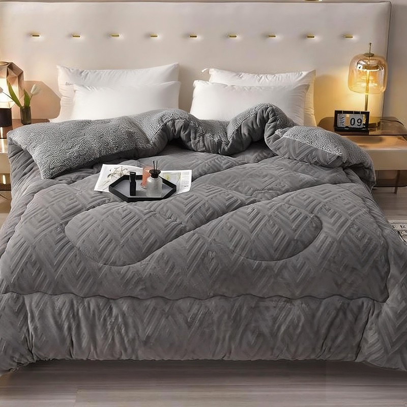 Reversible Sherpa Fluffy Comforter Extra Warm Winter Bedding Blanket Twin Full gallery